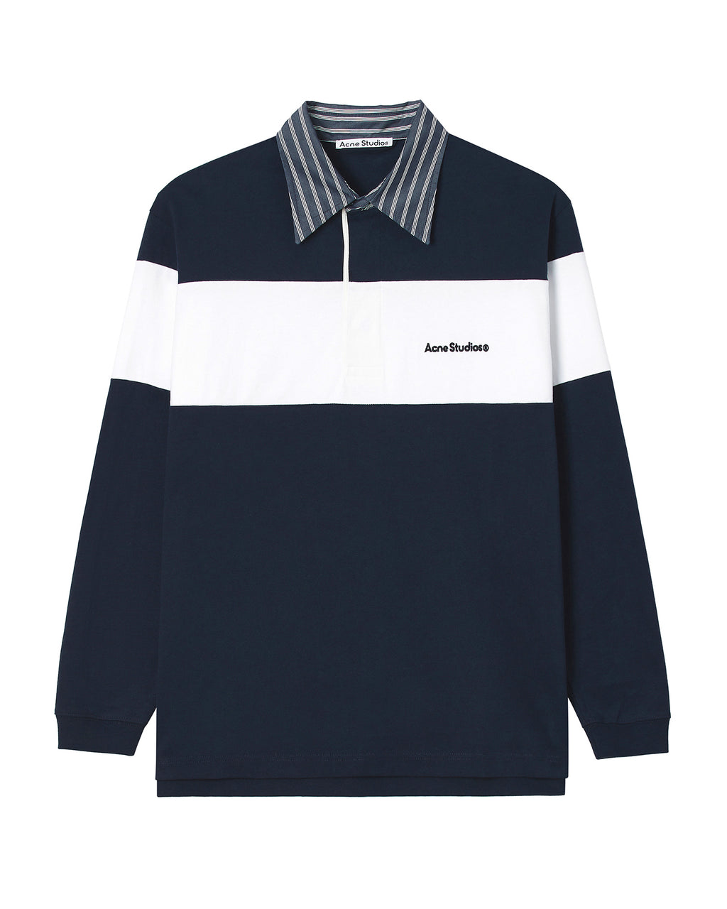Striped polo sweatshirt