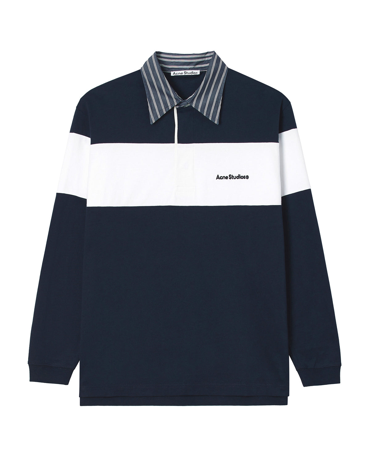 Striped polo sweatshirt