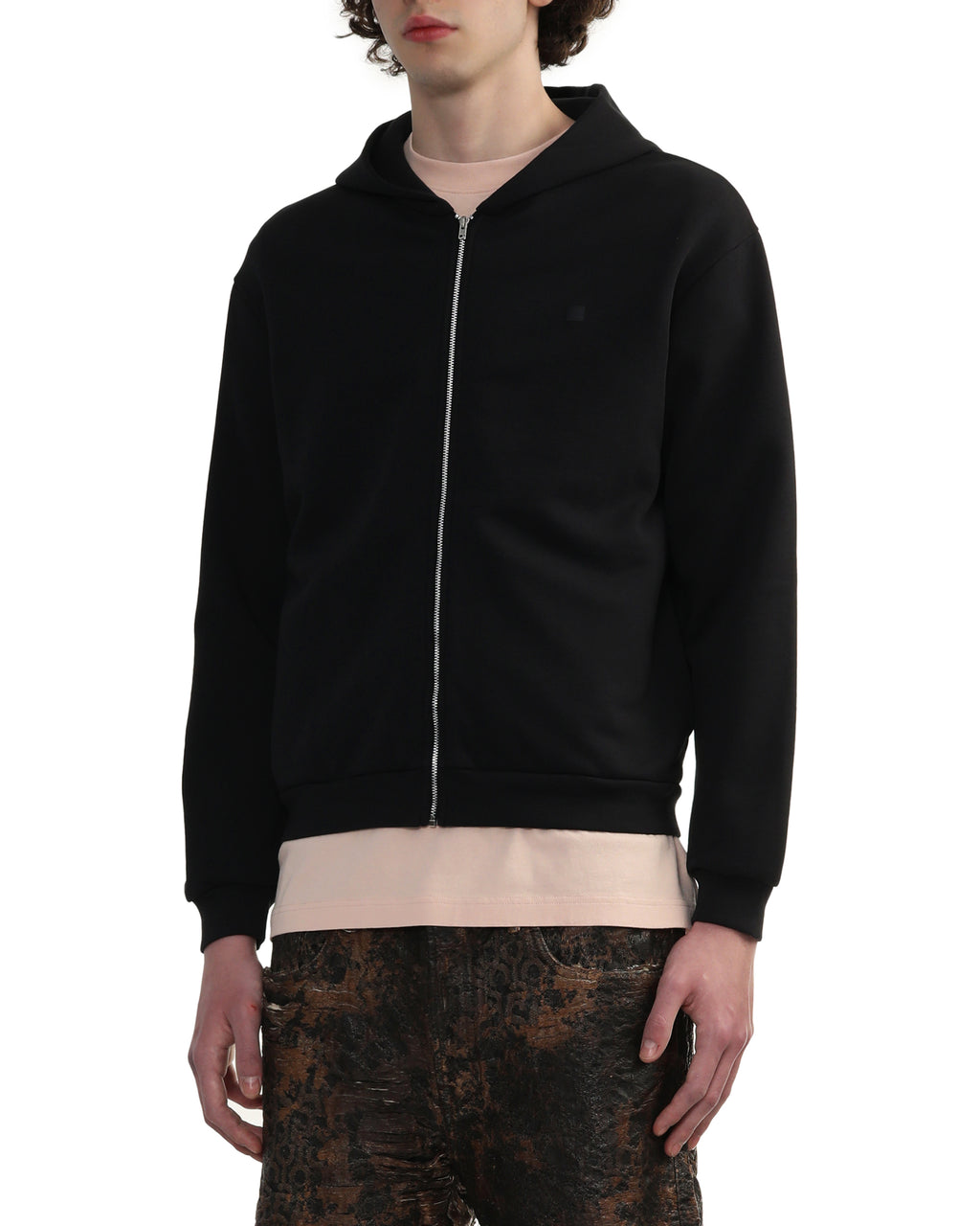 Hooded zipper sweater