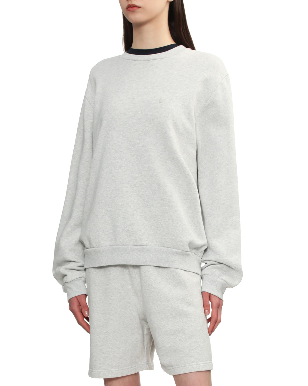 Crew neck fleece sweatshirt