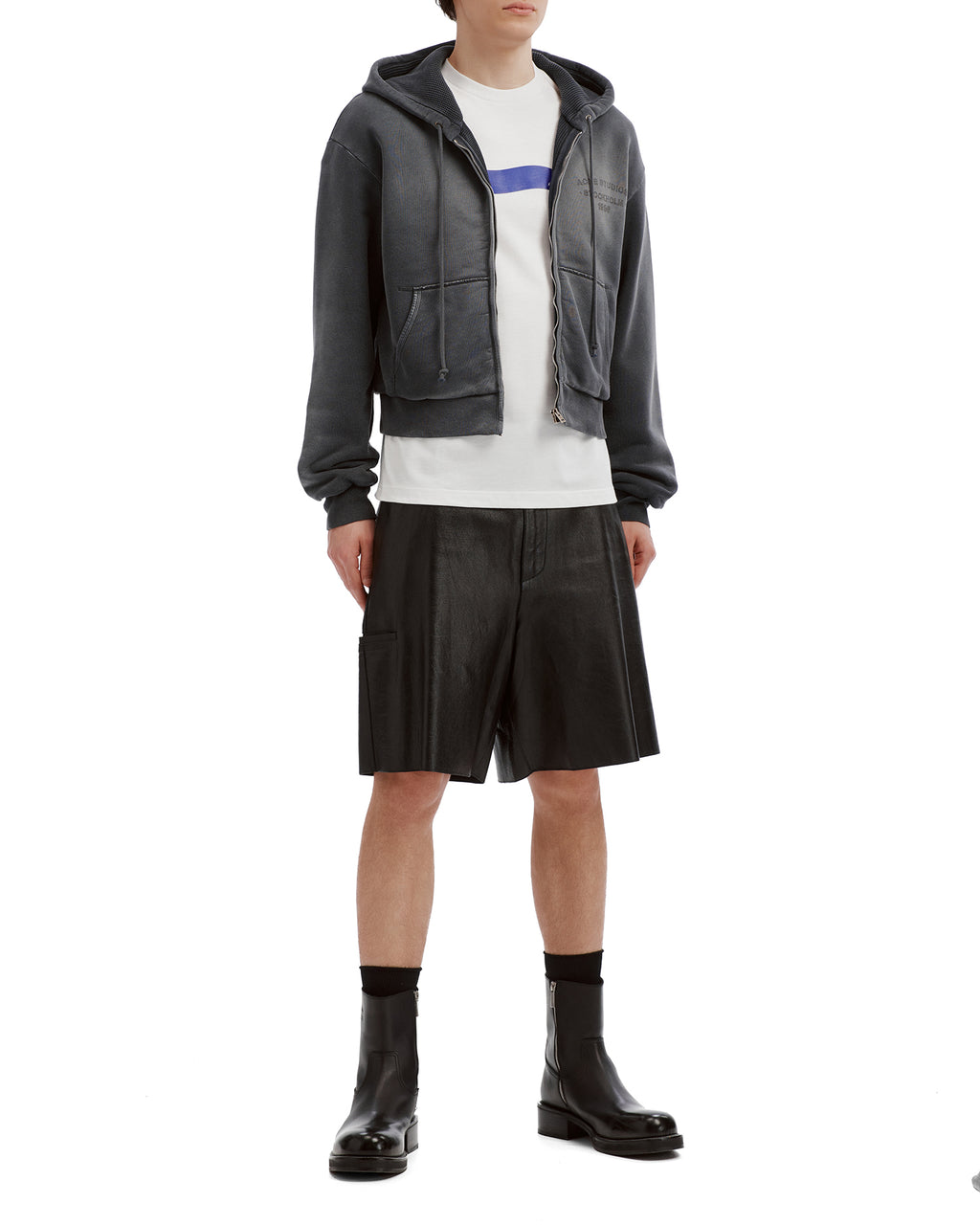 Sprayed zip hoodie
