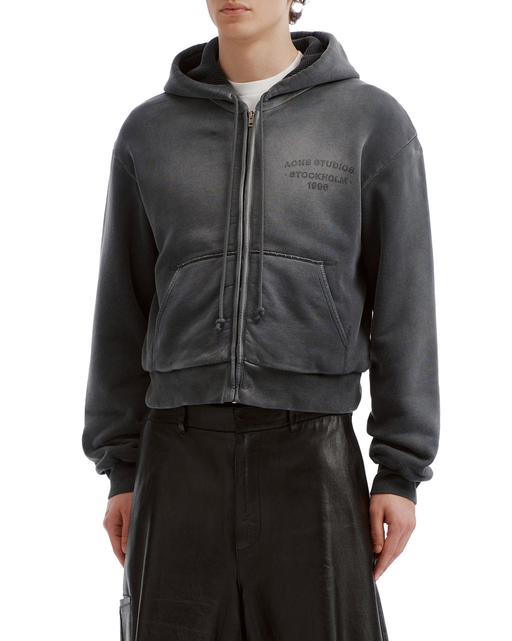 Sprayed zip hoodie
