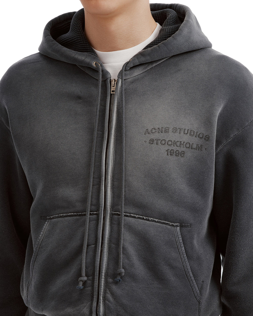 Sprayed zip hoodie