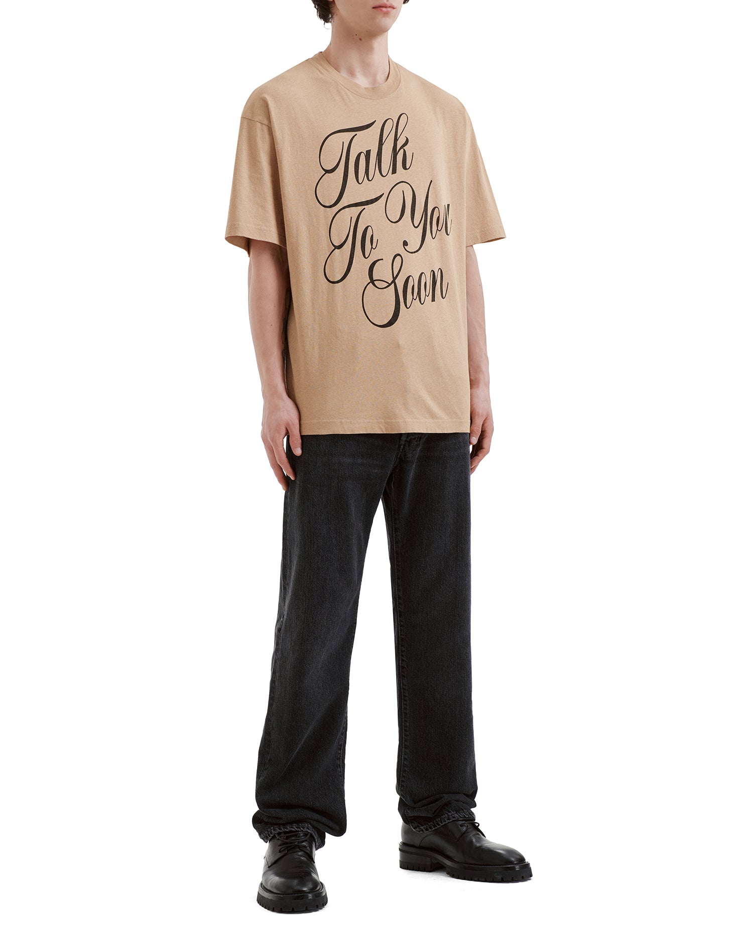 Slogan print tee