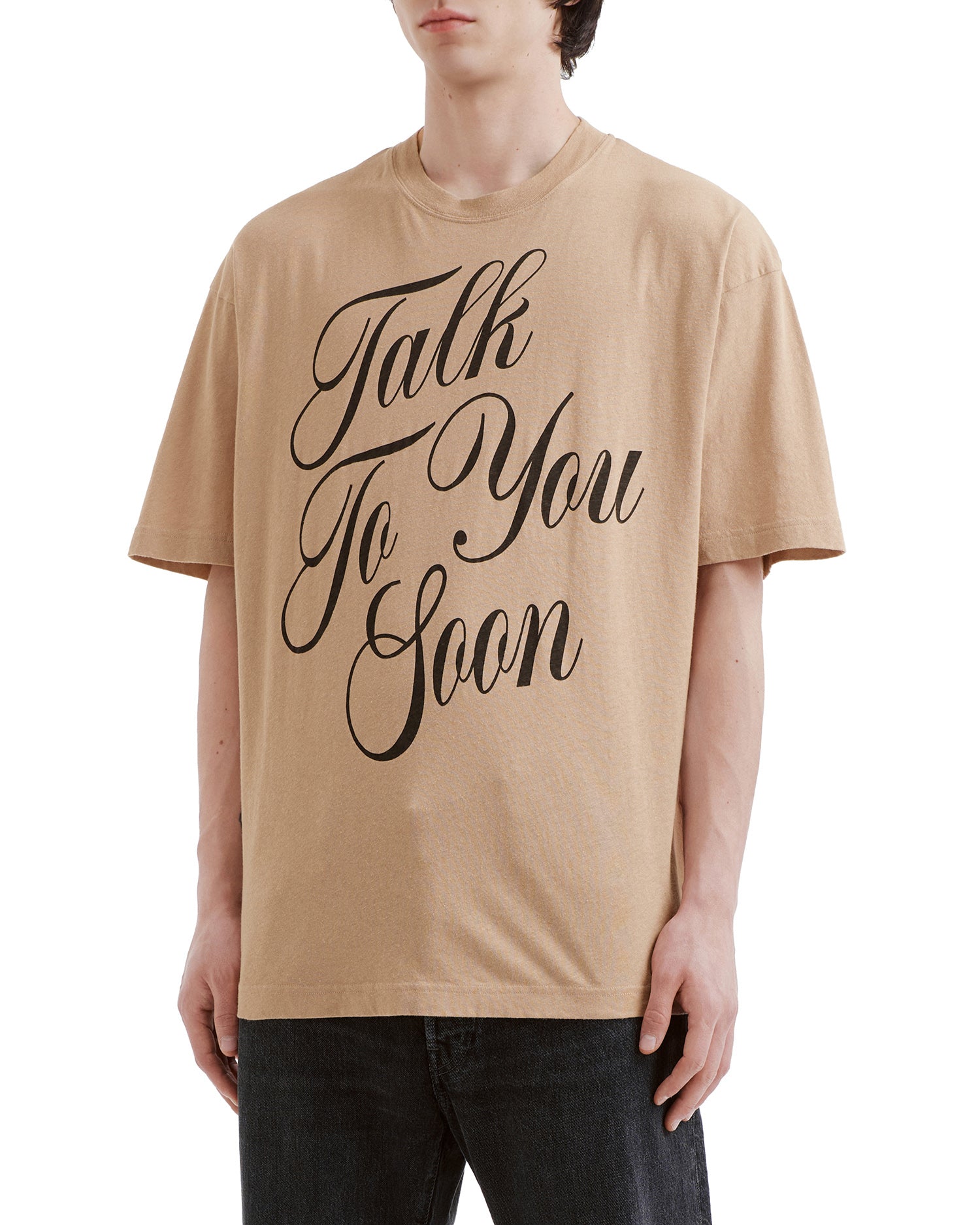 Slogan print tee