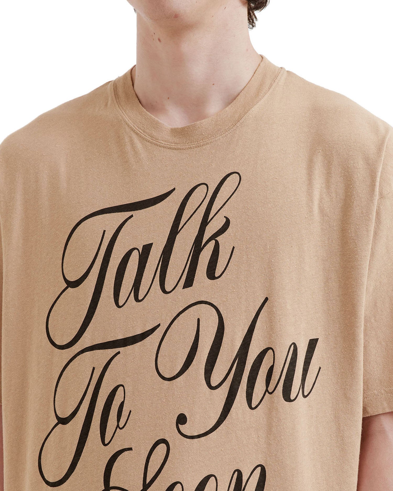 Slogan print tee