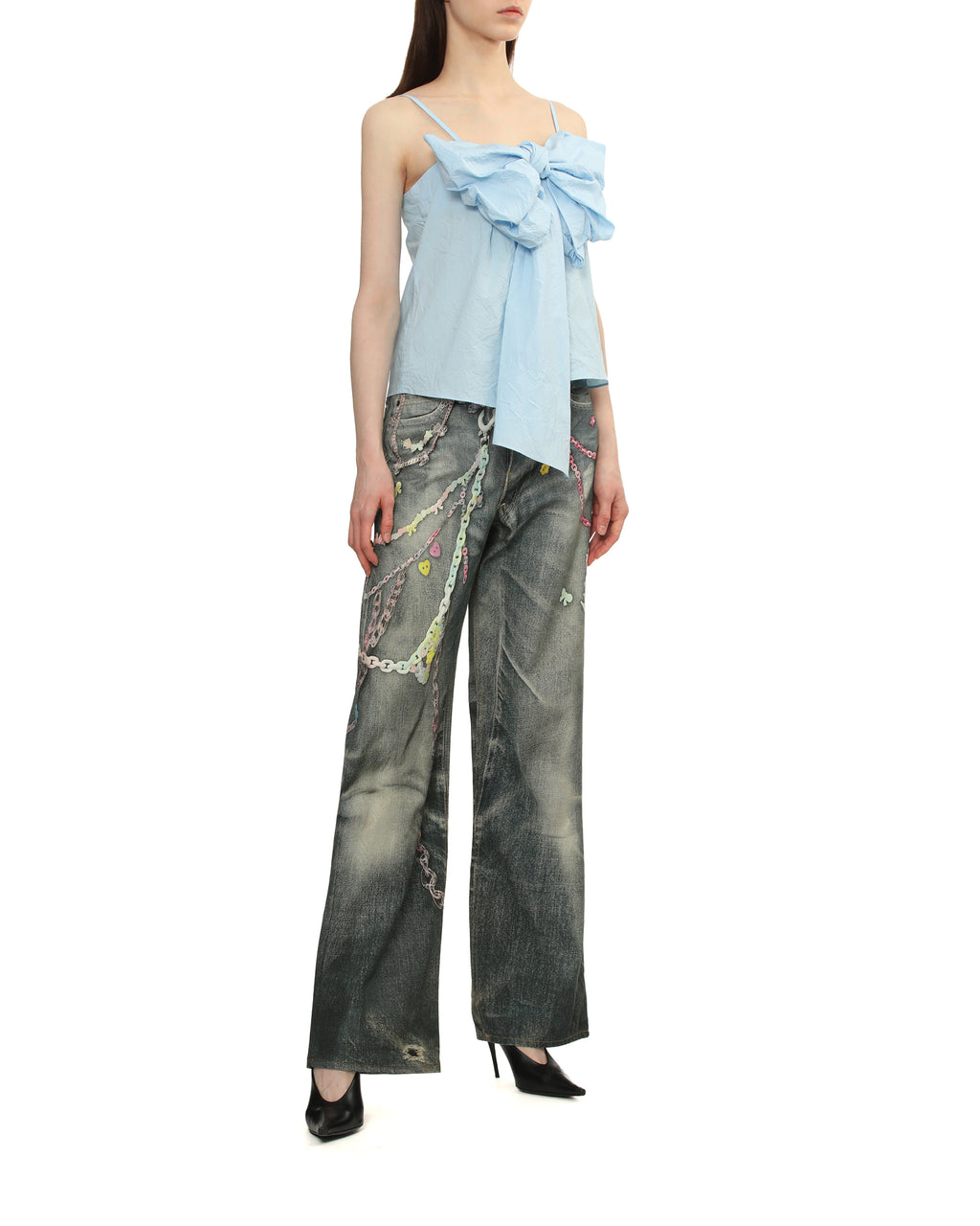 Bow strap blouse