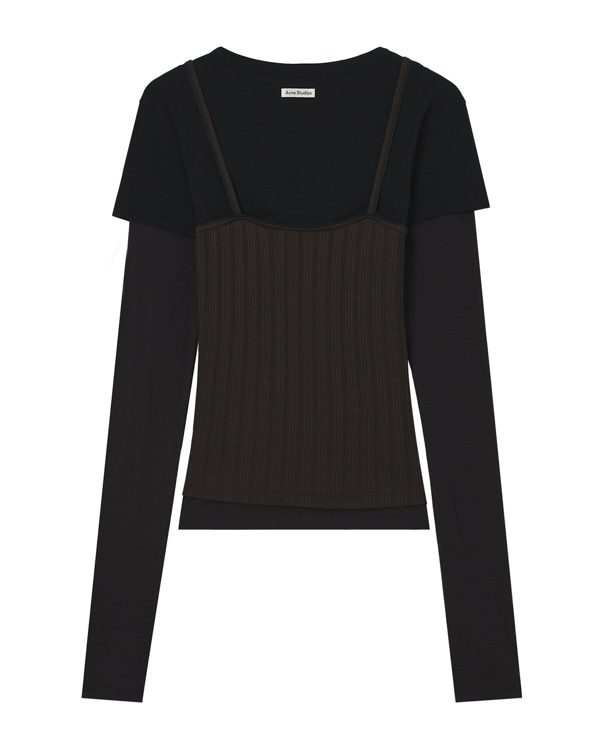 Layered jersey shirt with bow