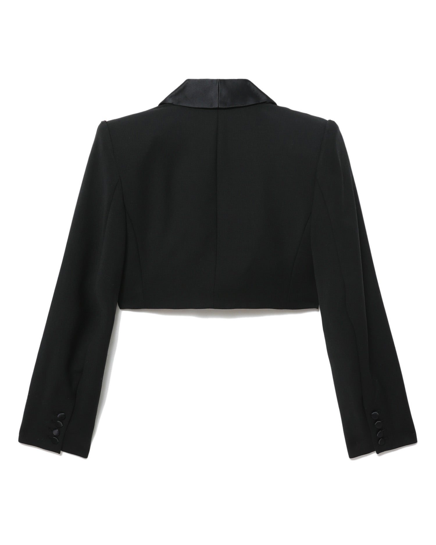 Deco bow slit crop blazer