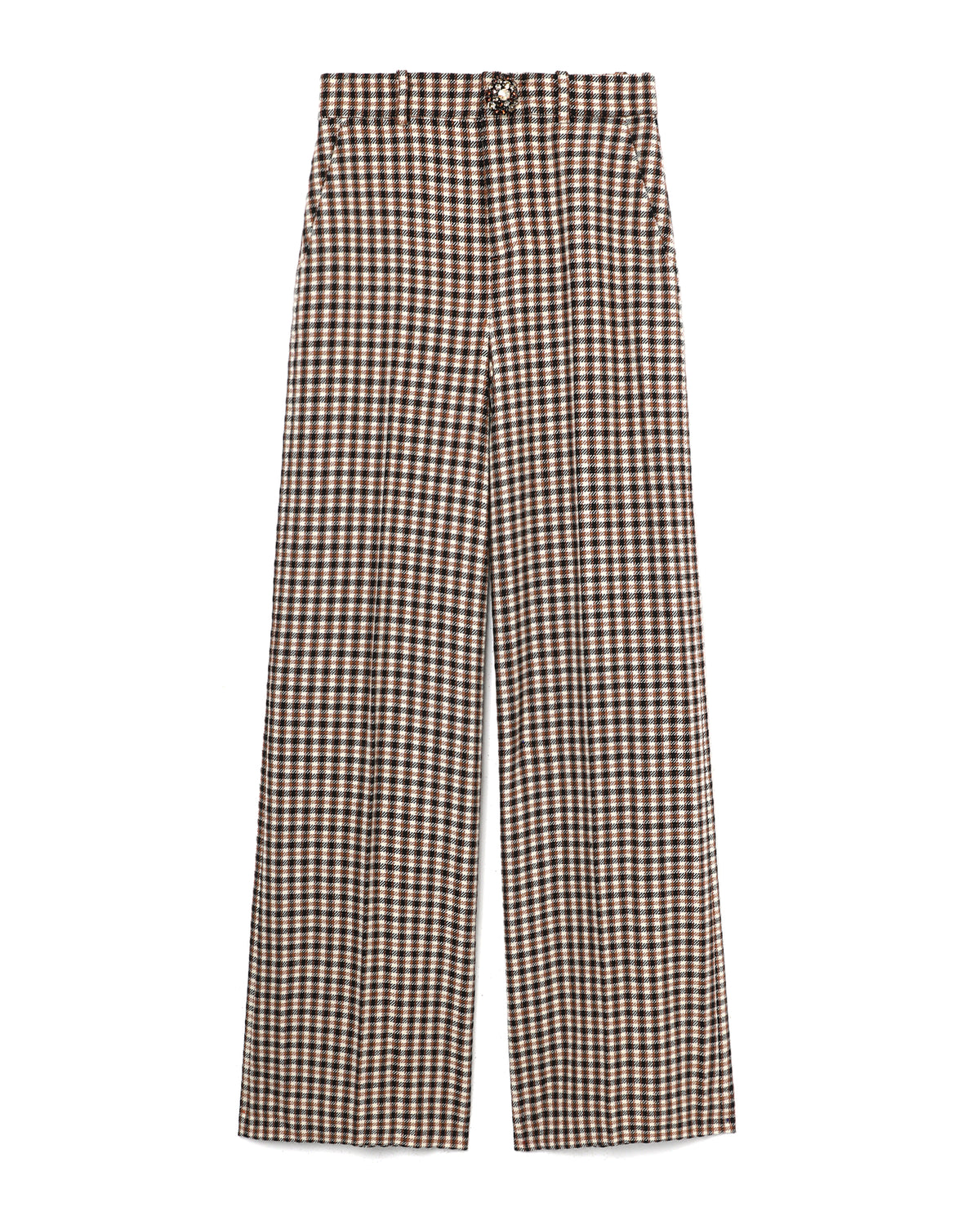 Crystal button trousers