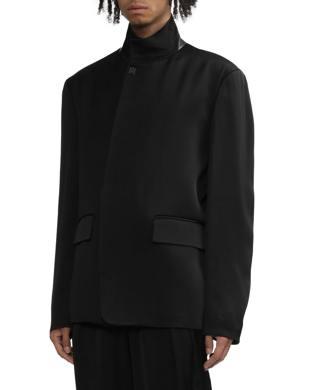 Stand collar blazer