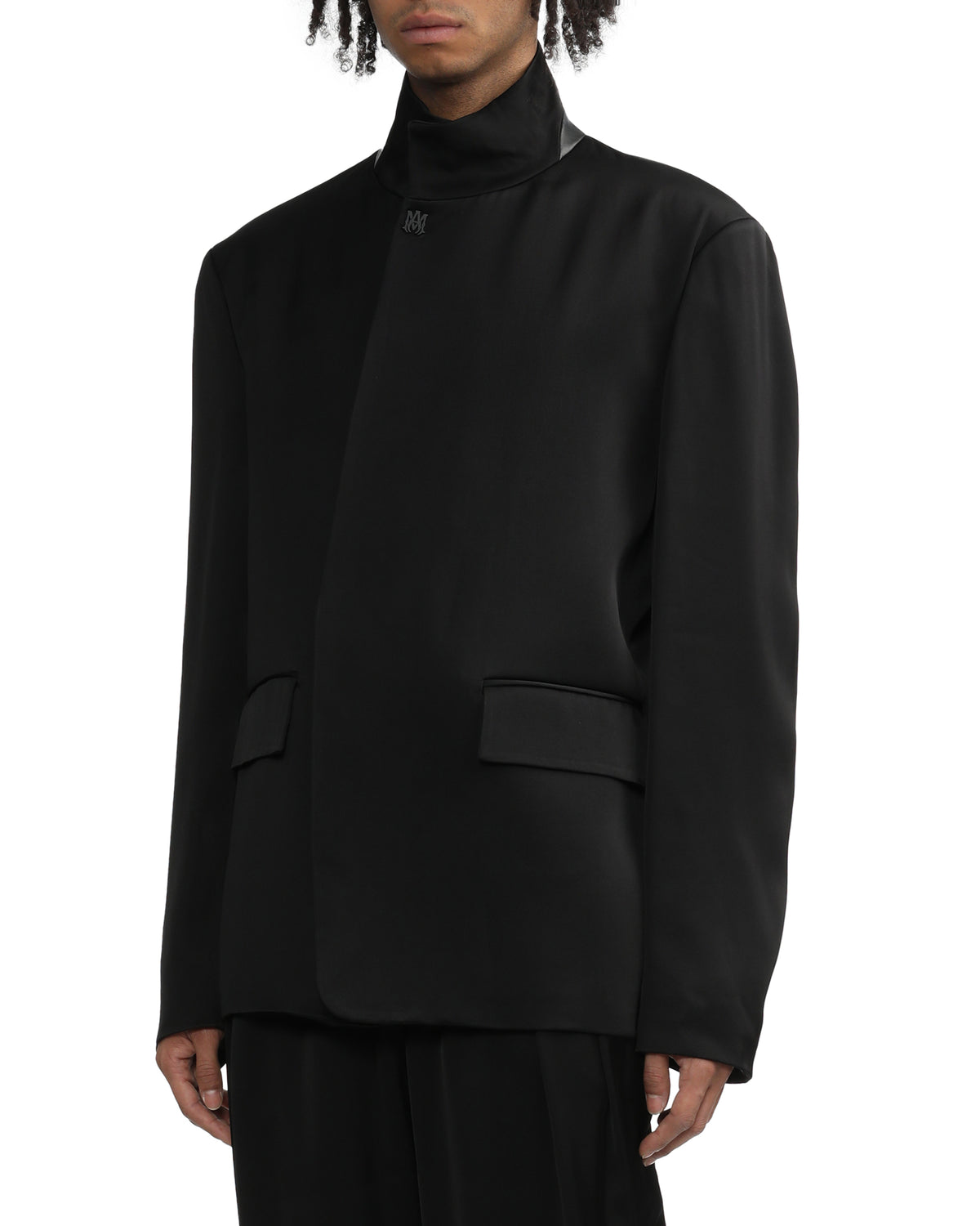 Stand collar blazer
