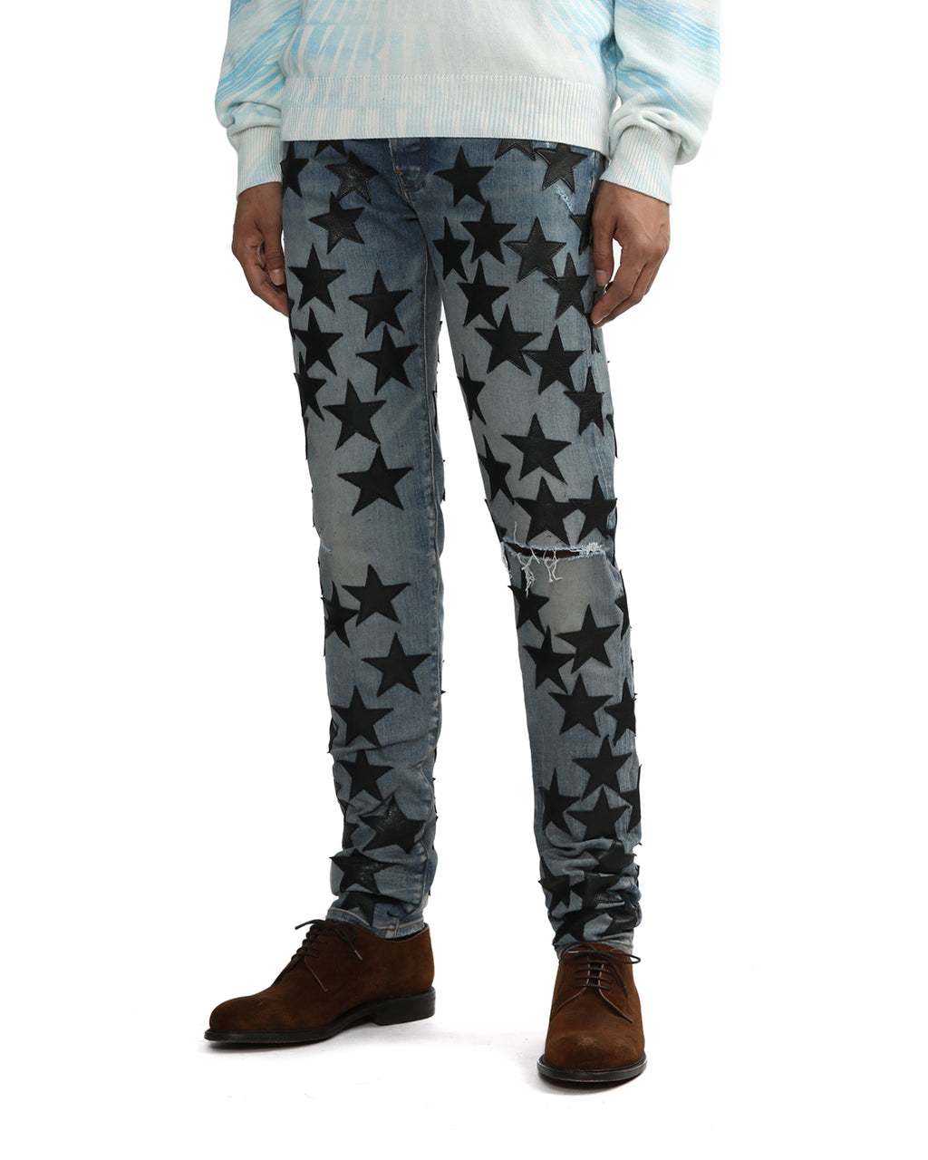 Chemist leather stars jeans
