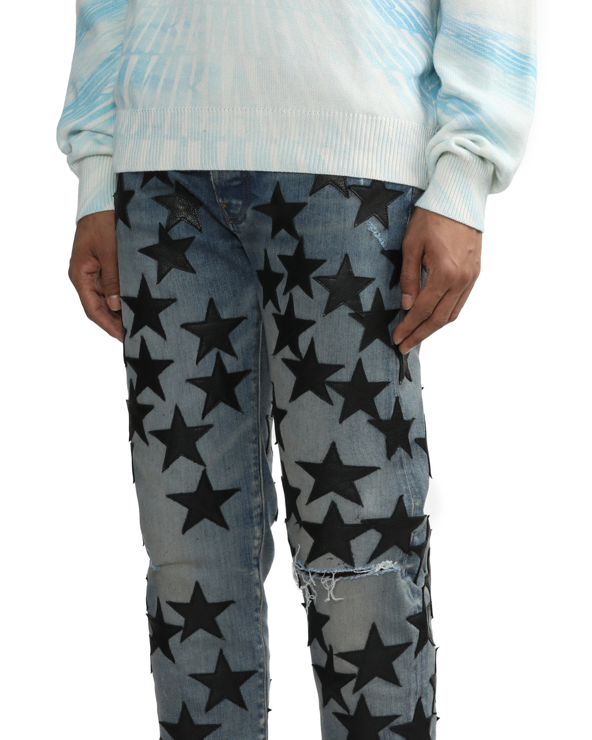 Chemist leather stars jeans