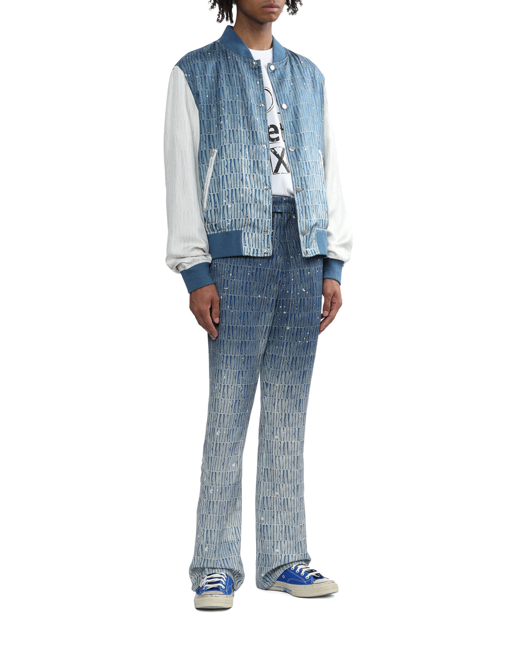 Logo gradient kick flare pants