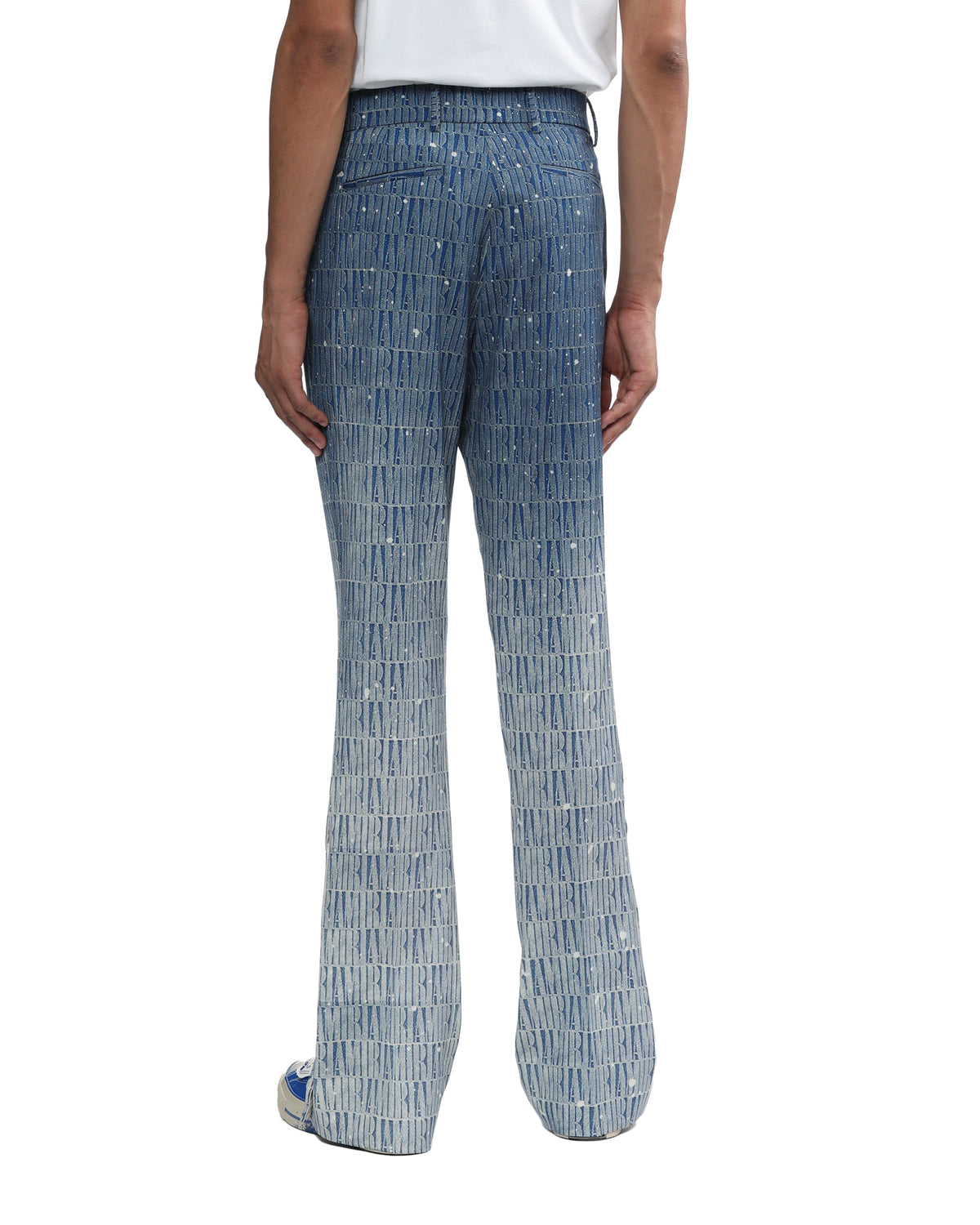 Logo gradient kick flare pants