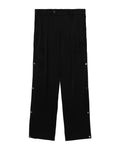 Side pleat snap pants
