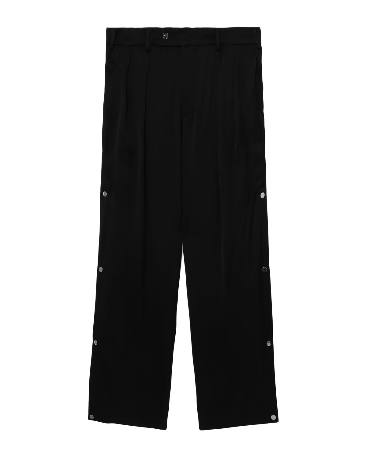 Side pleat snap pants