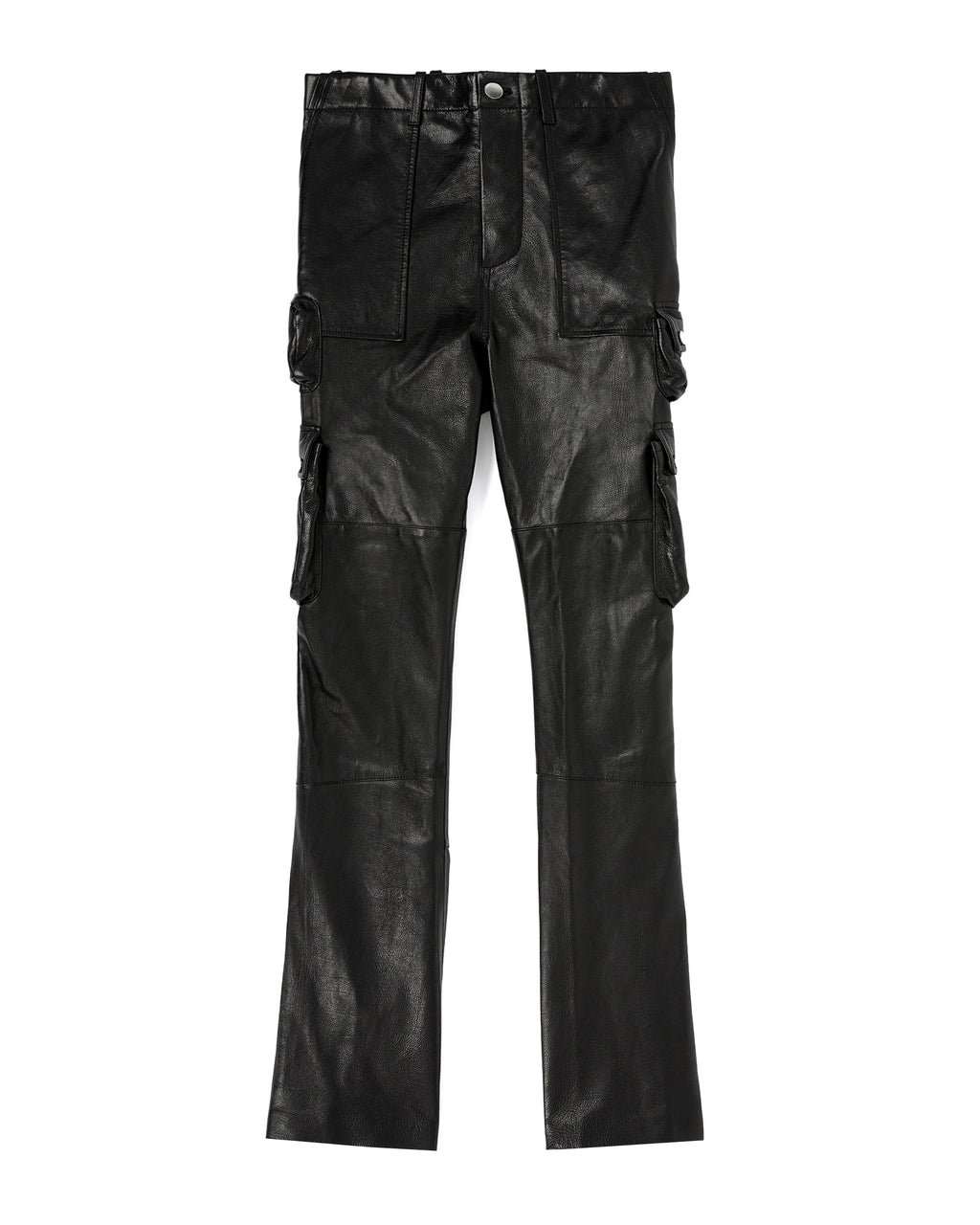 Leather cargo pants