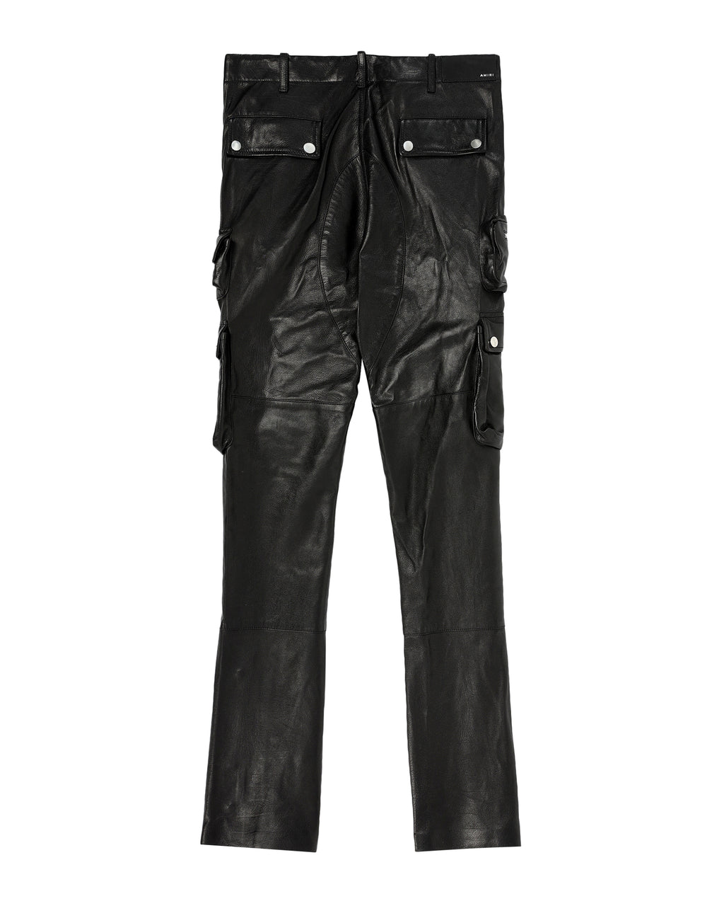 Leather cargo pants