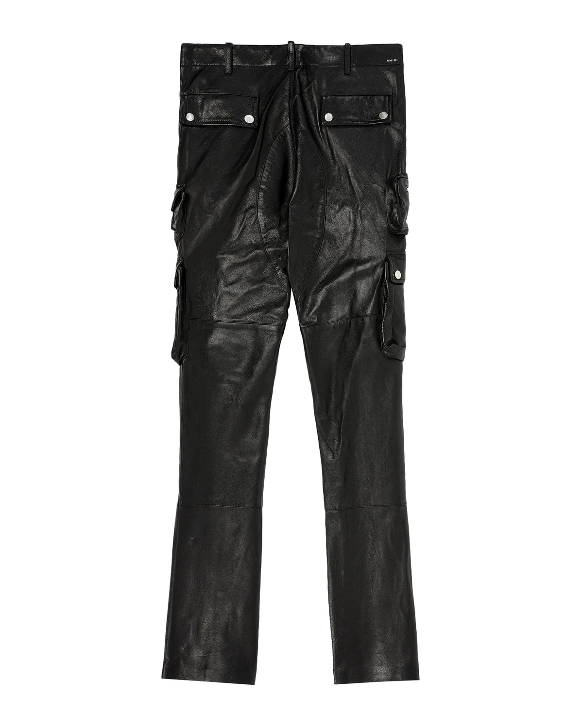 Leather cargo pants