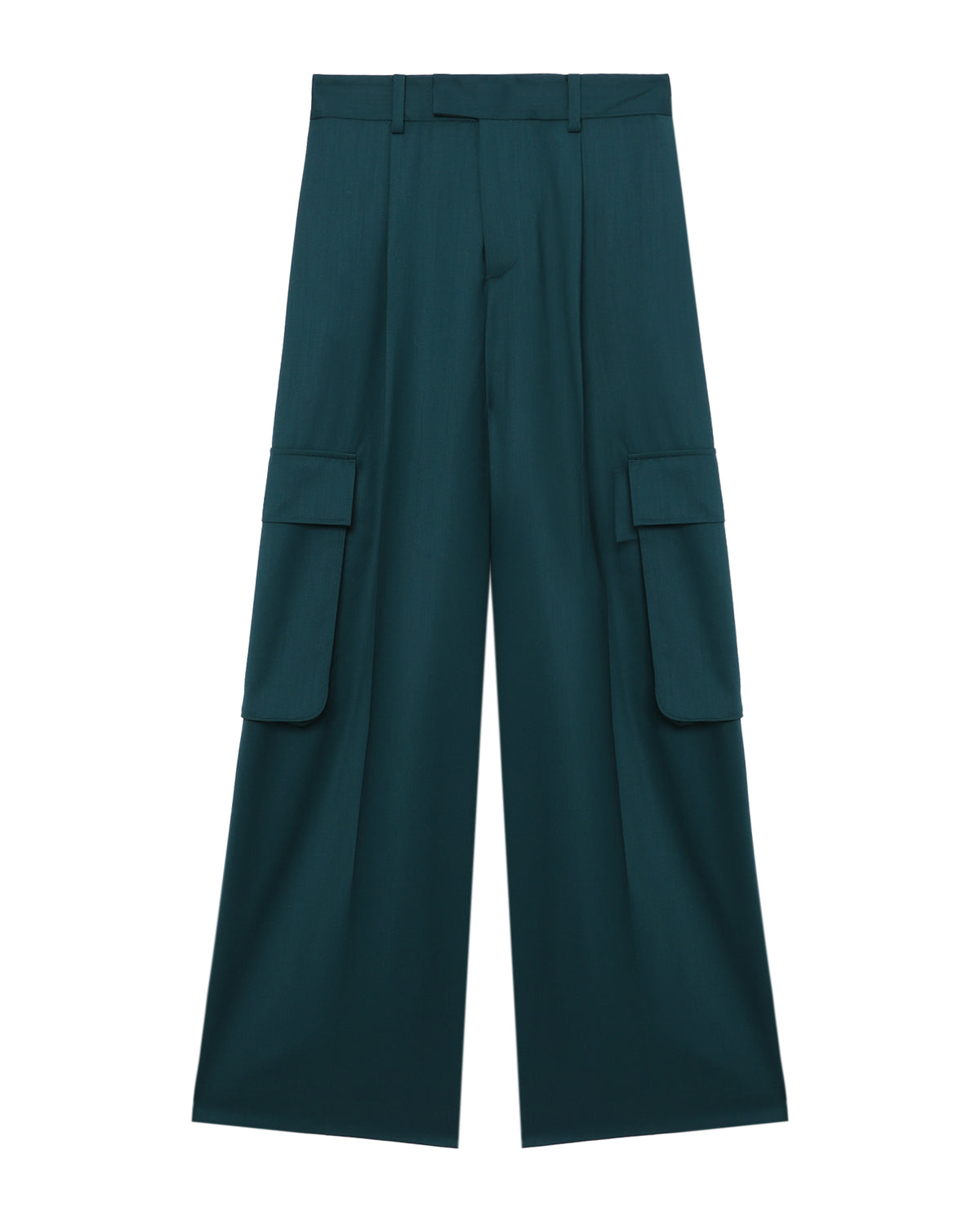 Wide pleated cargo pants
