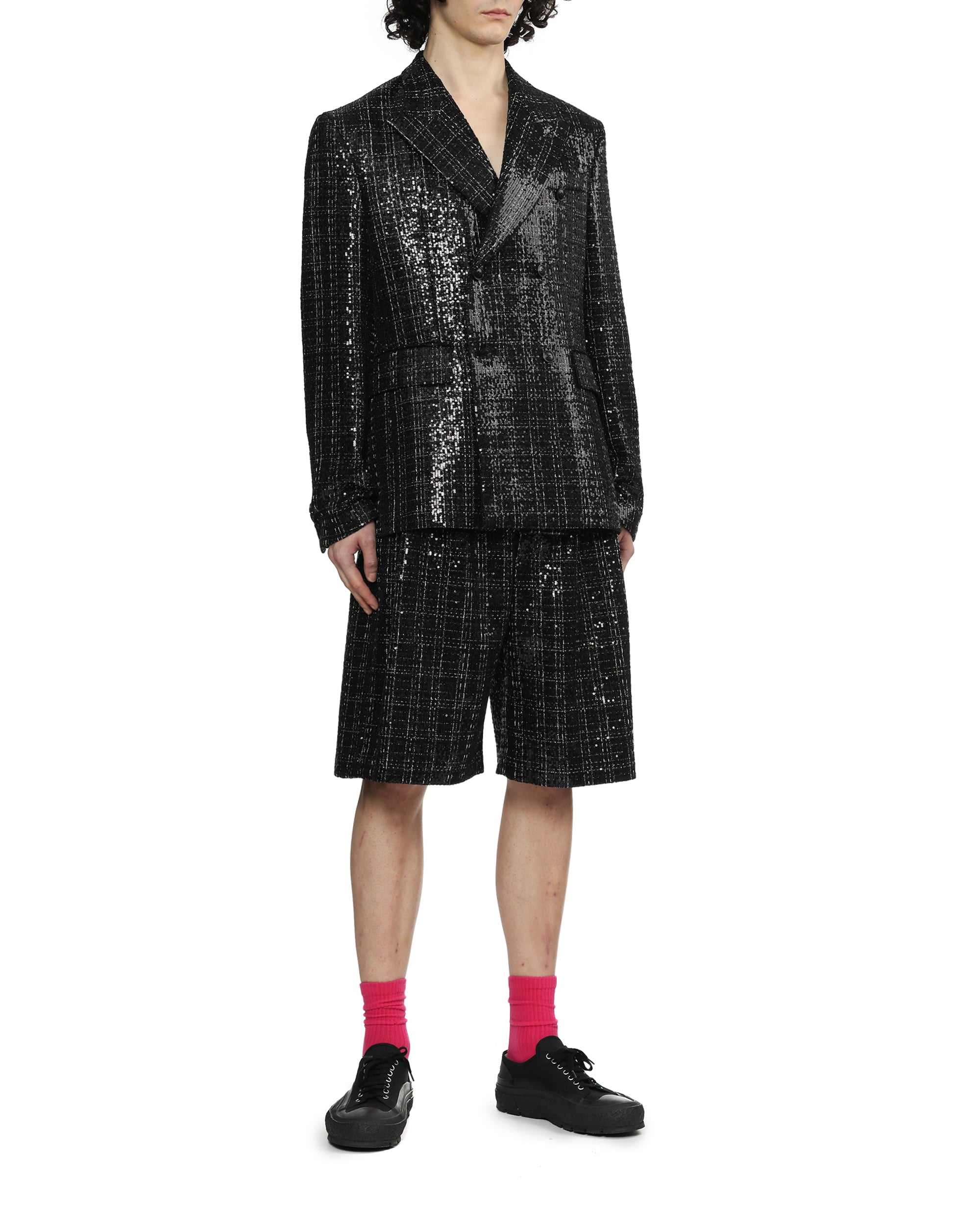 Sequin boucle shorts