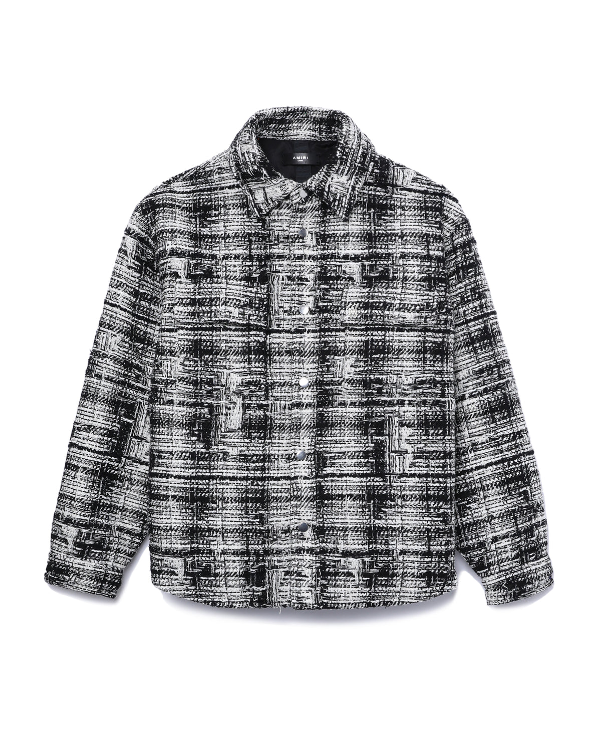 Tweed padded overshirt
