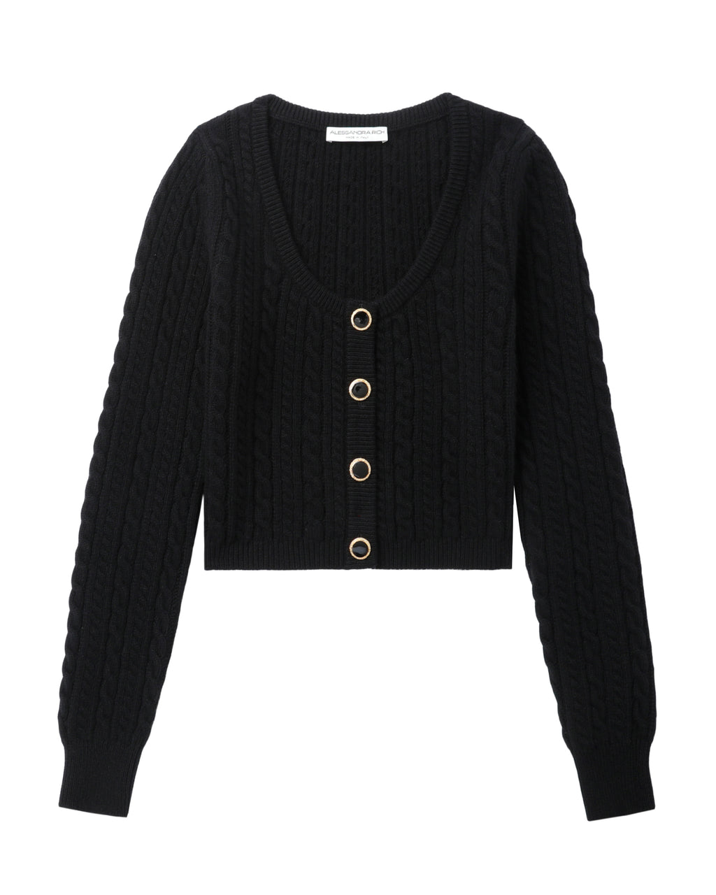Wool blend knitted cardigan