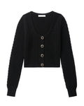 Wool blend knitted cardigan