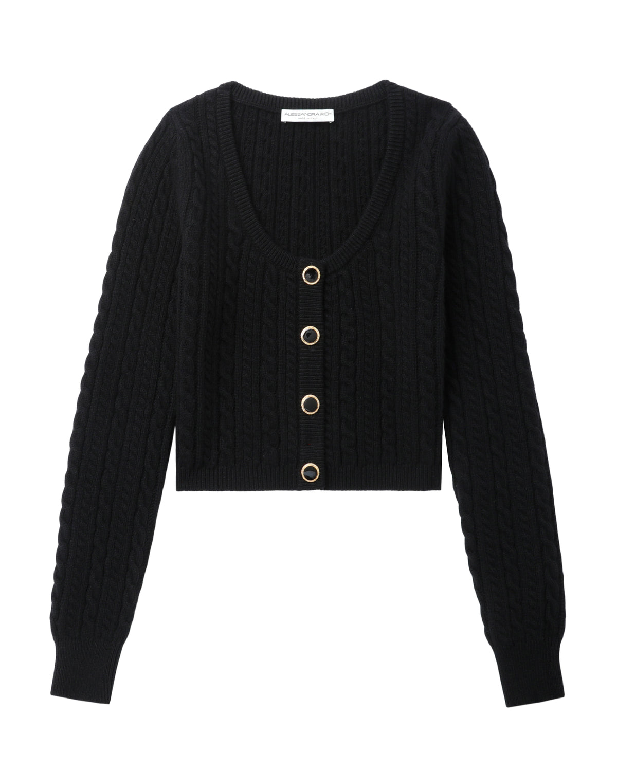 Wool blend knitted cardigan