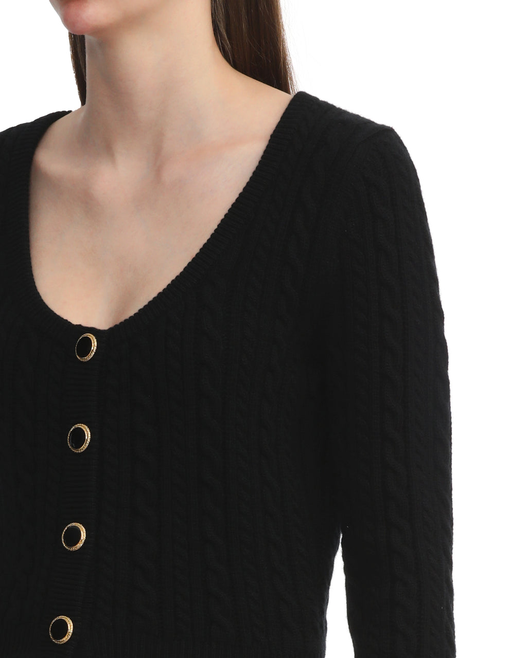 Wool blend knitted cardigan