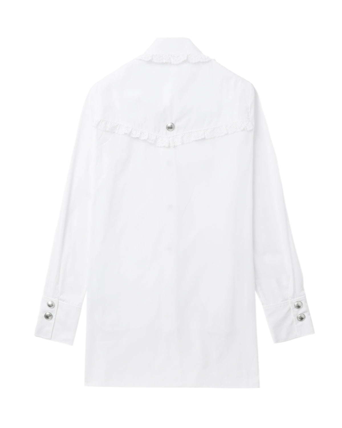 Lace trimmed shirt dress
