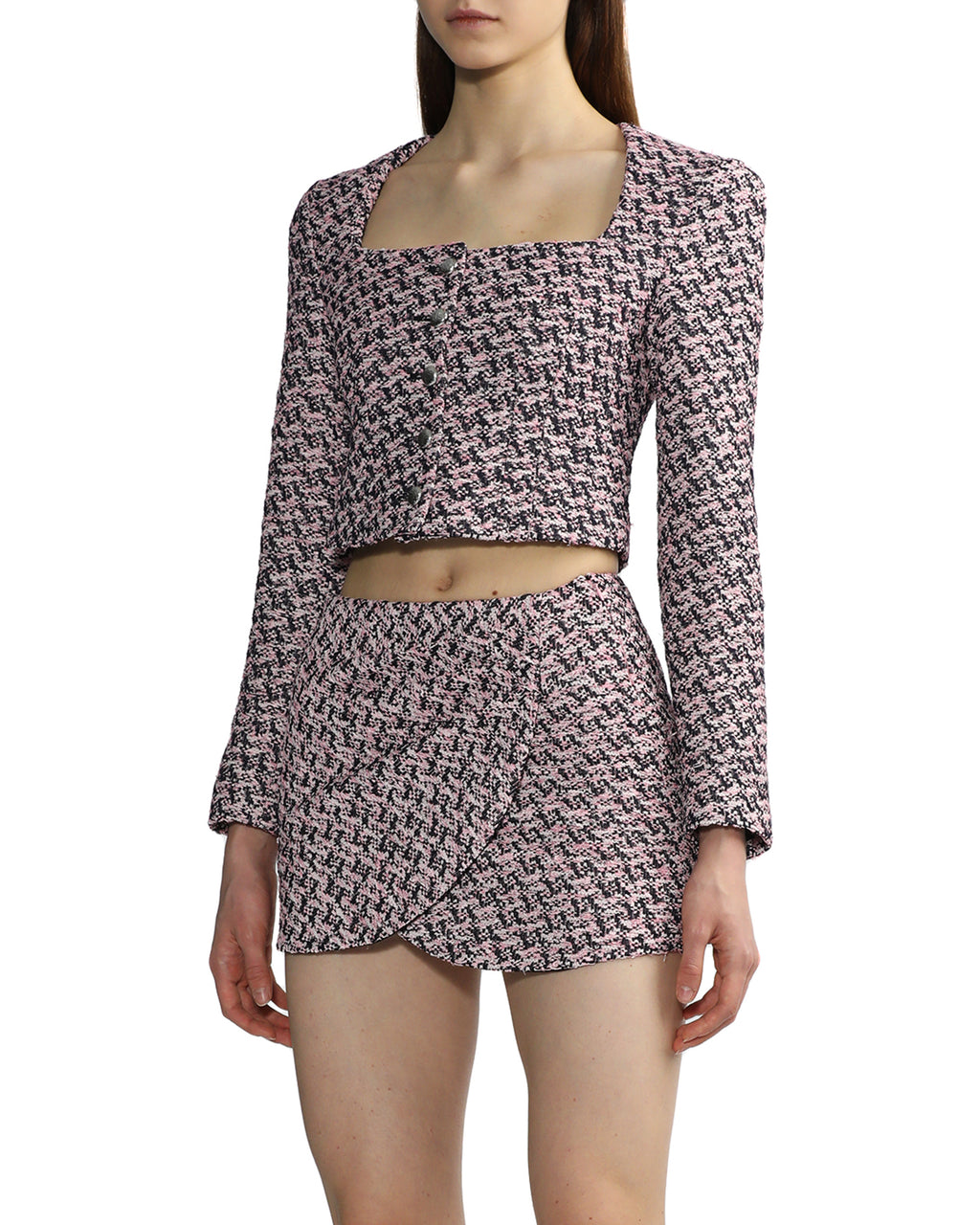 Textured button jacket