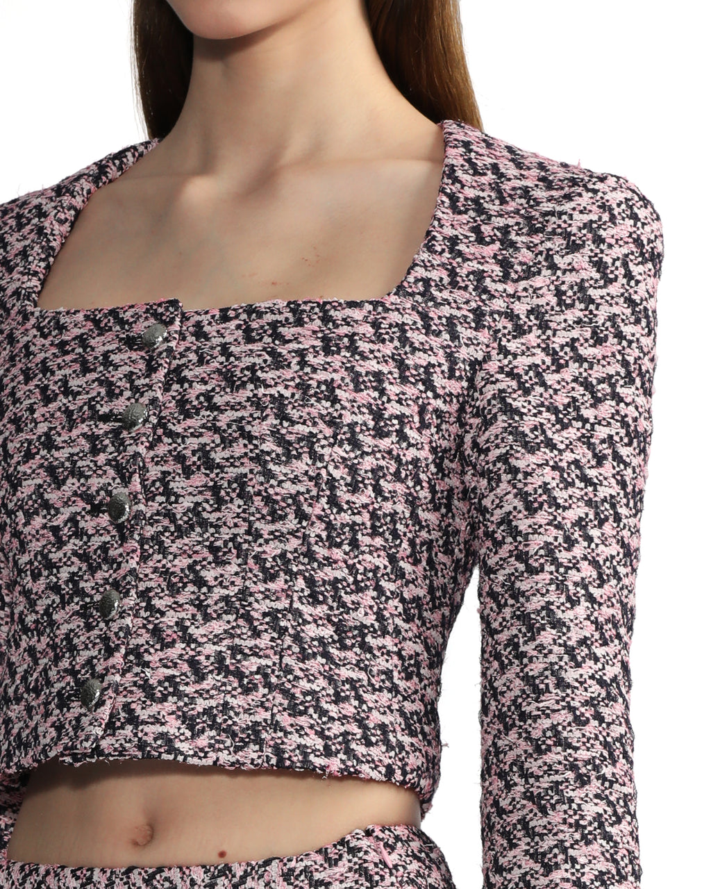 Textured button jacket