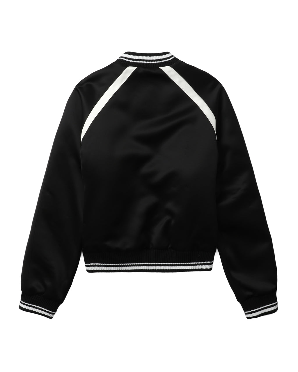 Satin bomber jacket with patch