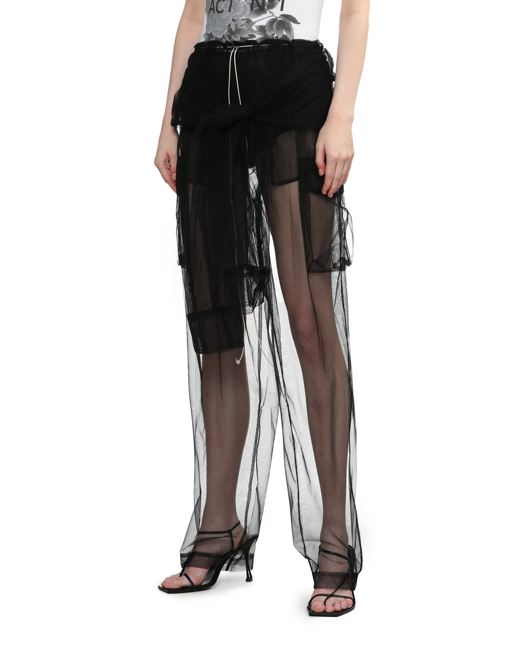 Tulle cargo pants