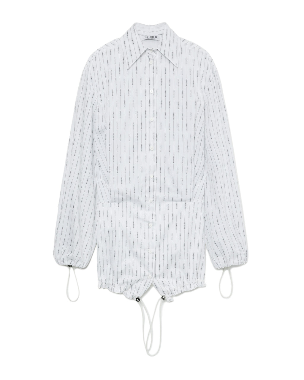 Striped logo mini dress