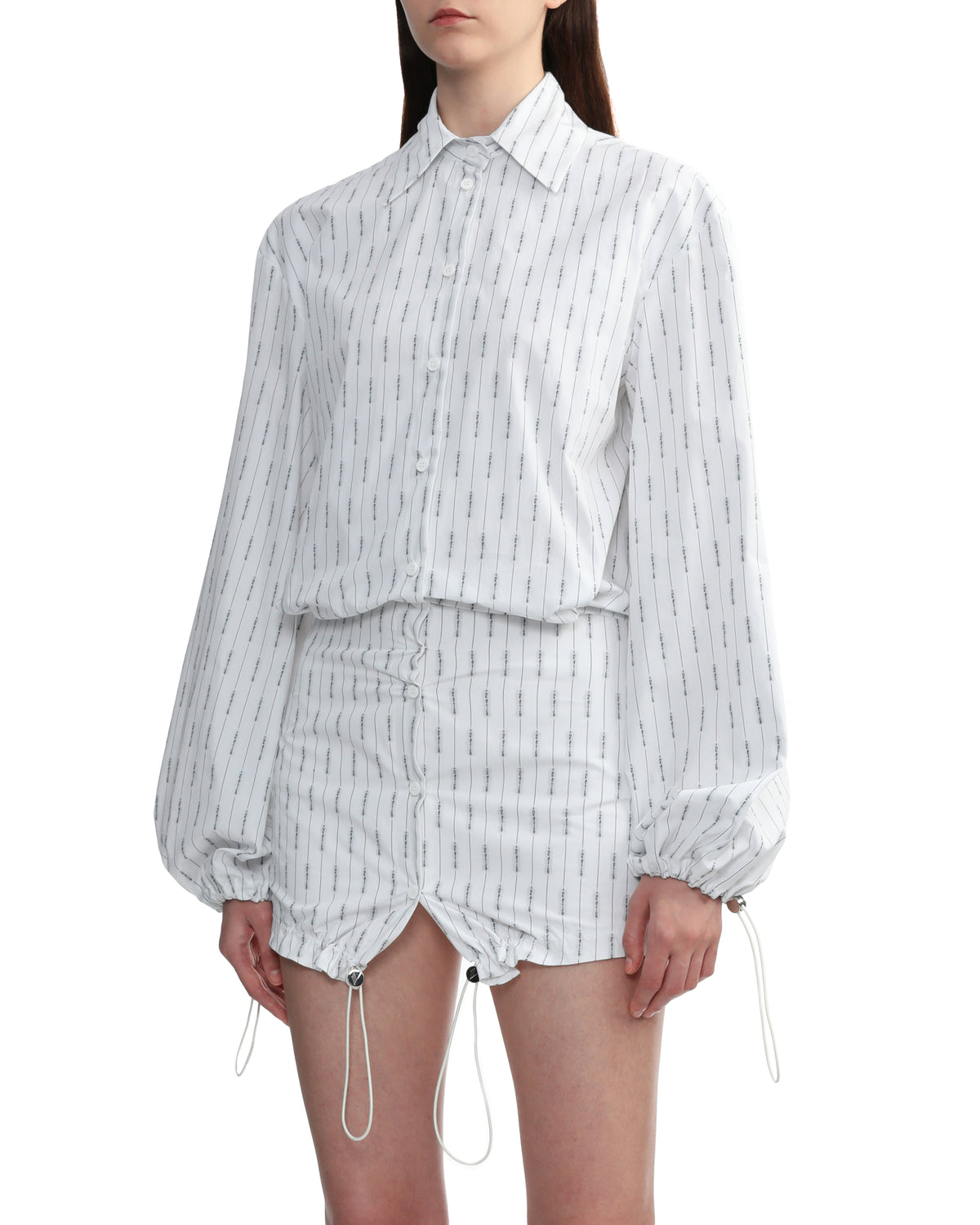 Striped logo mini dress