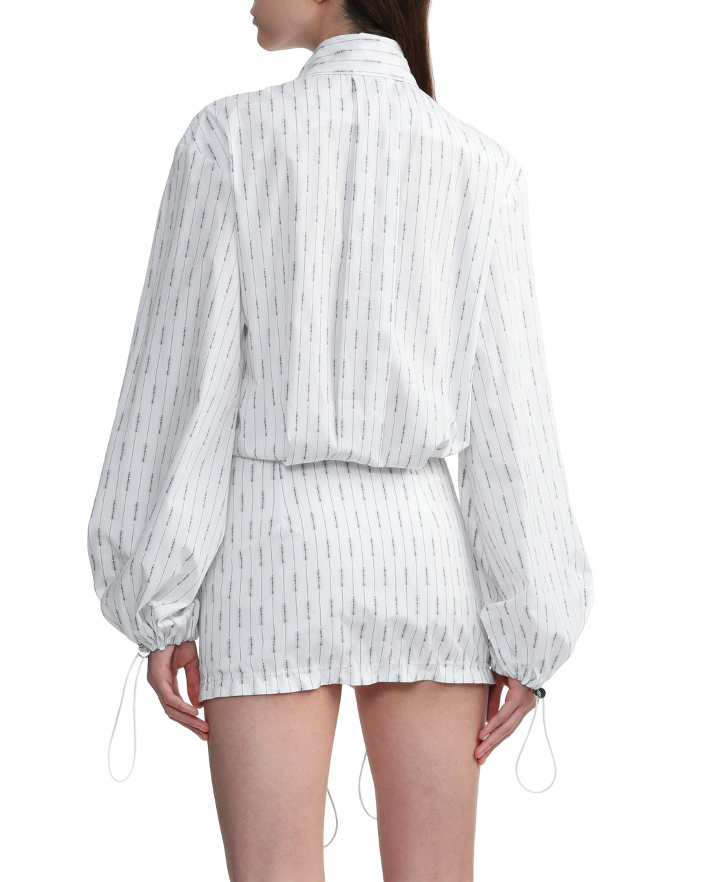 Striped logo mini dress