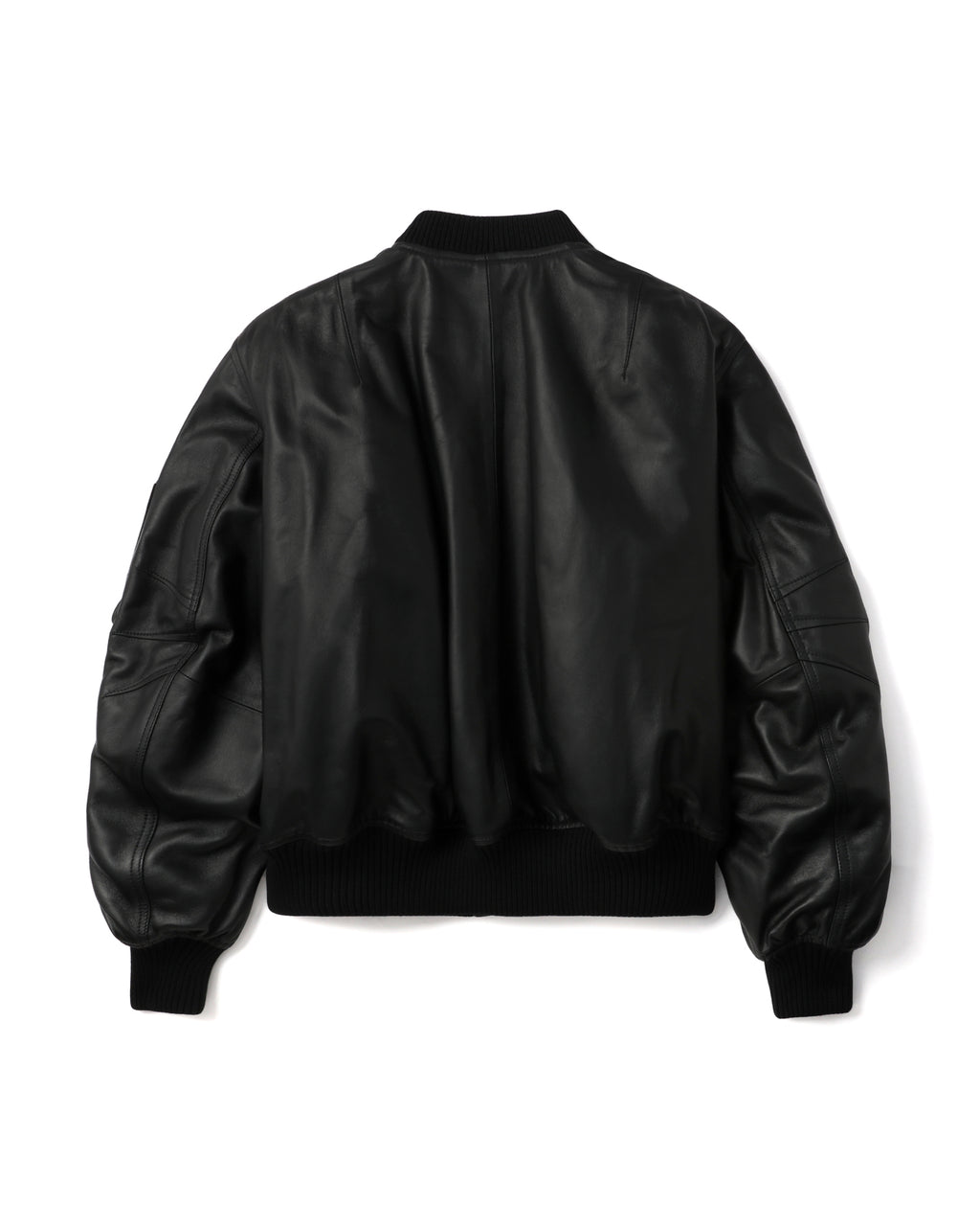 Leather bomber jacket