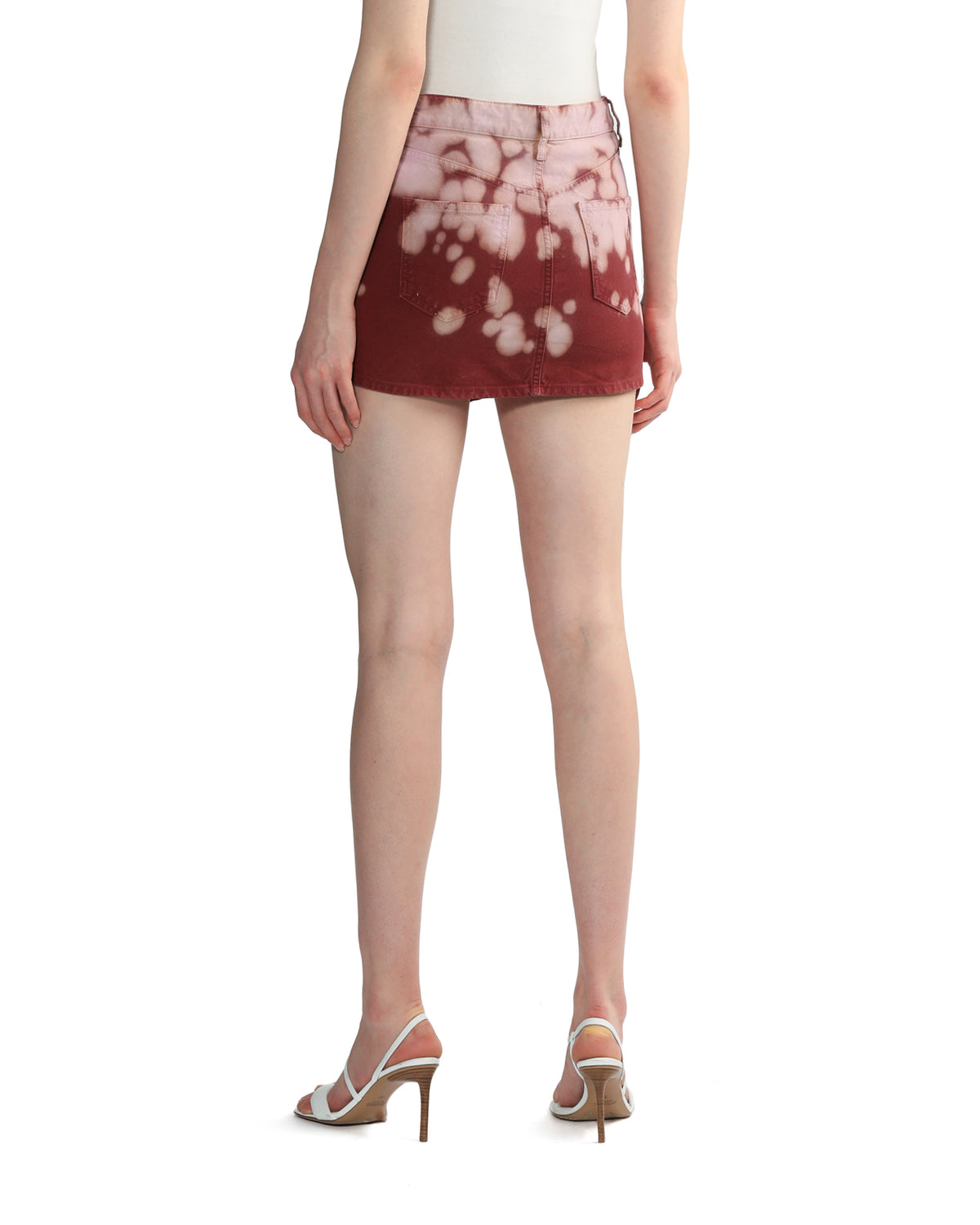 Eudra pink and Bordeaux mini skirt