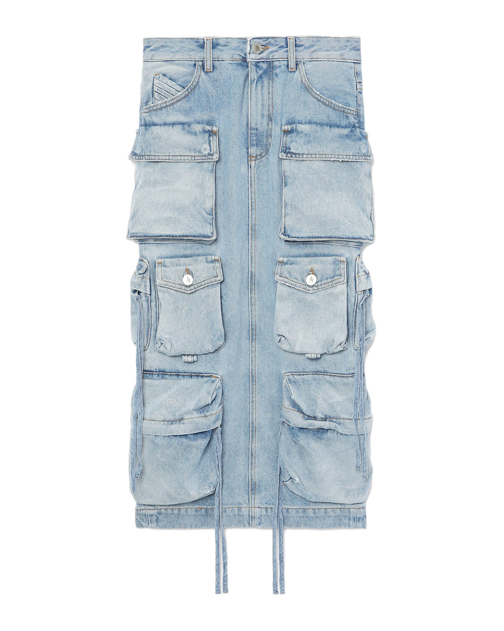 Midi denim skirt