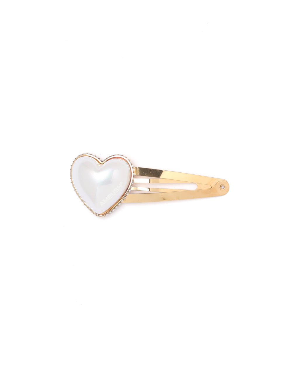Pearl heart hair clip