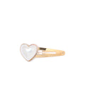 Pearl heart hair clip