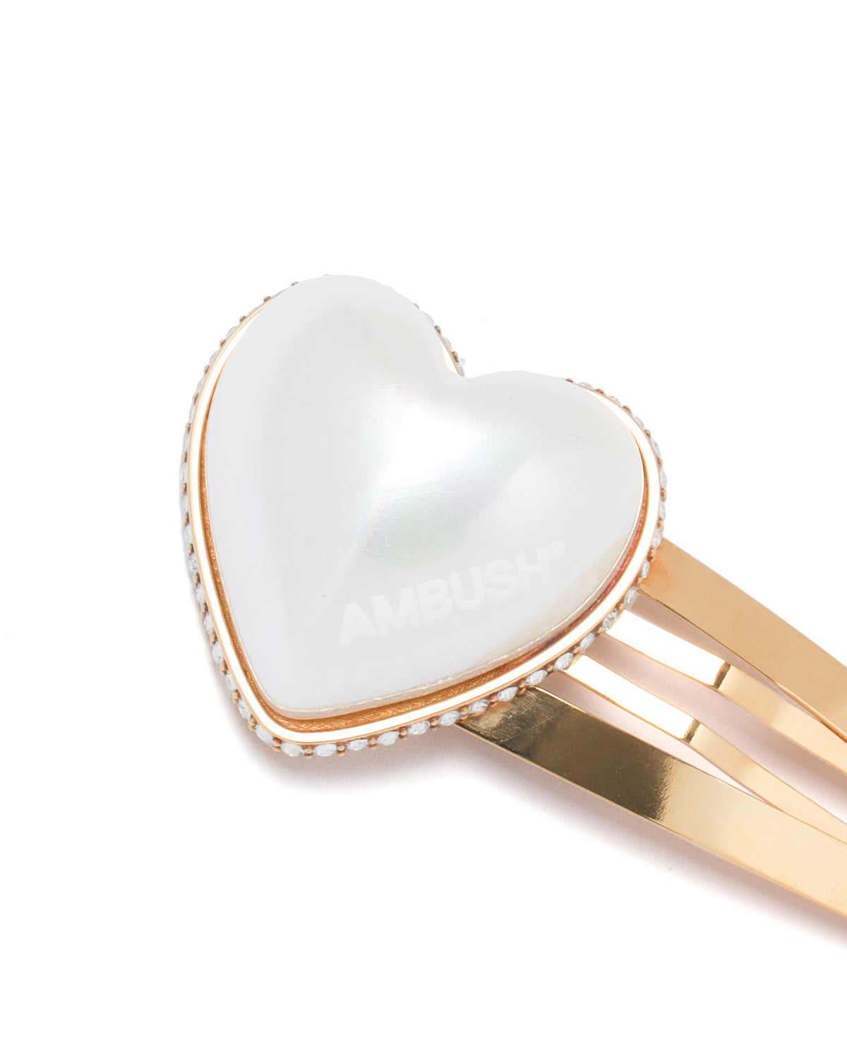 Pearl heart hair clip