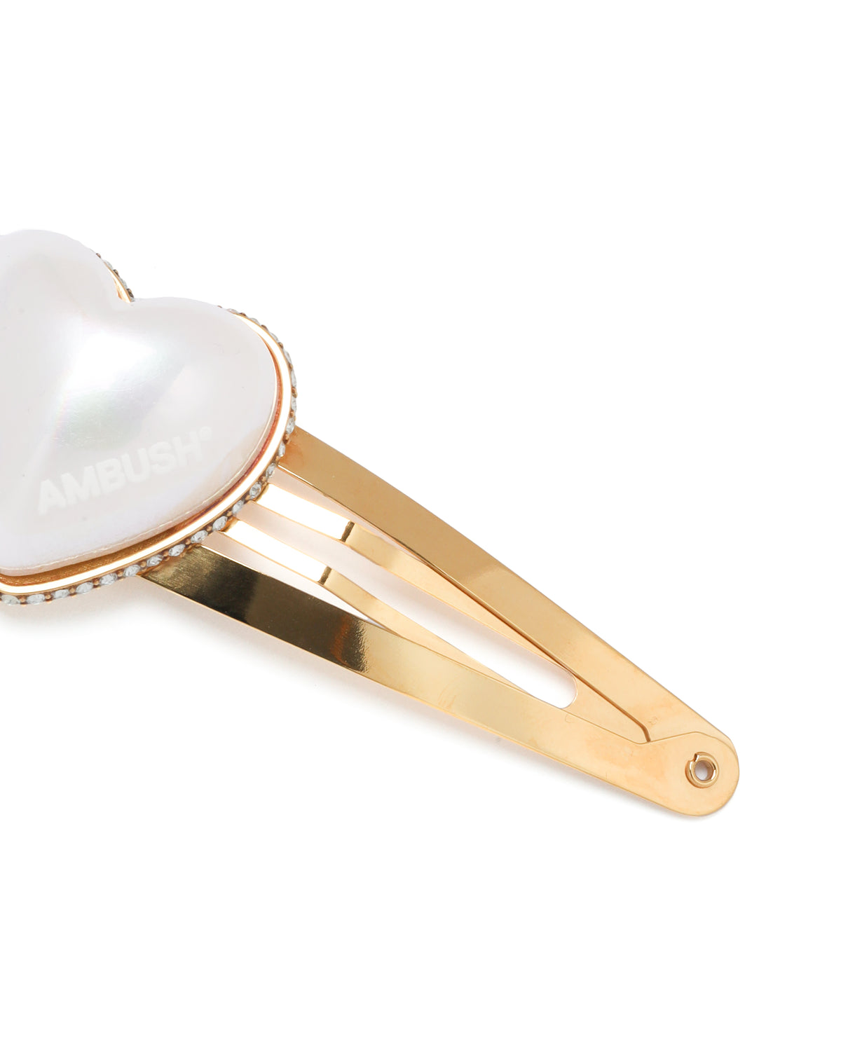 Pearl heart hair clip