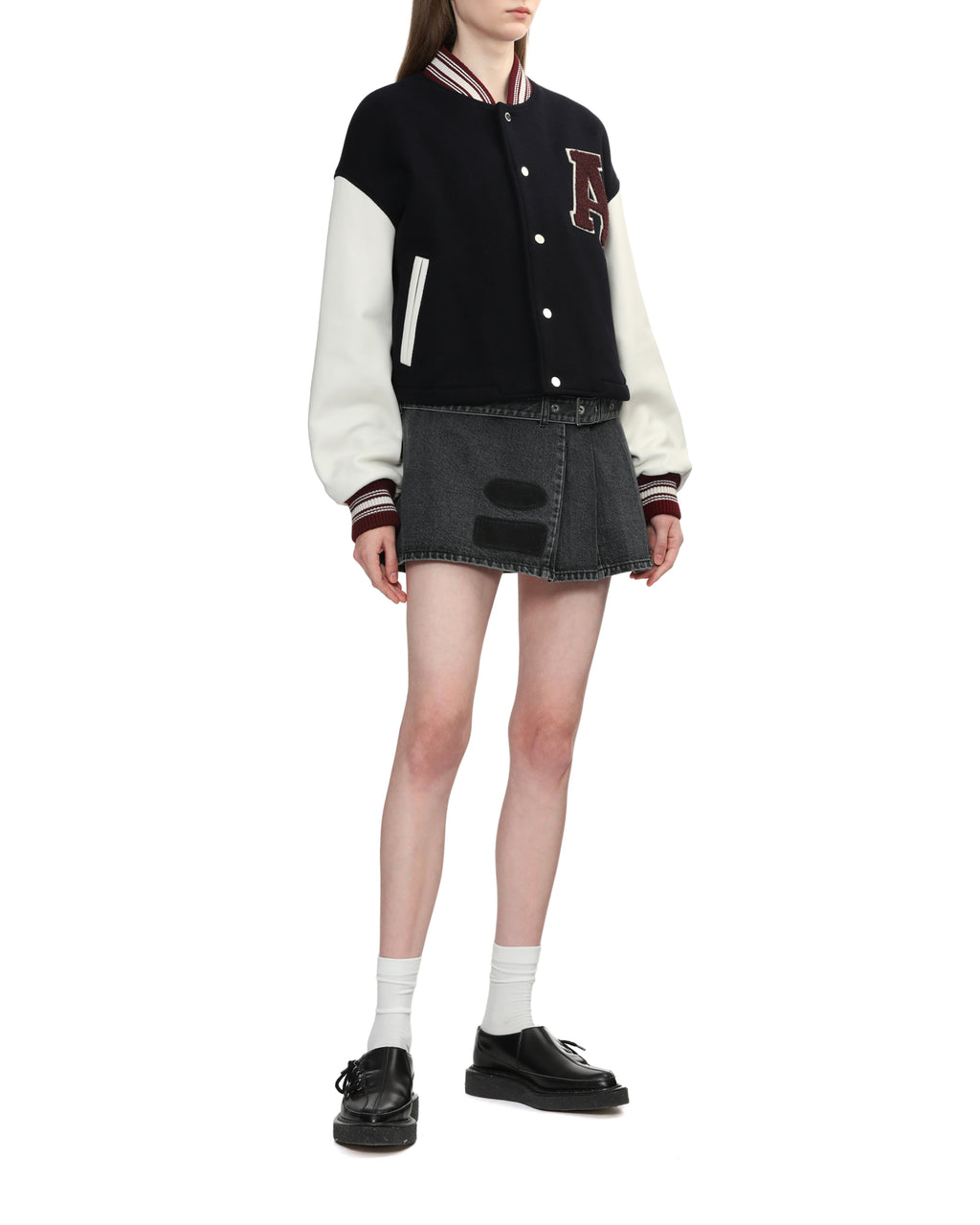 Cropped varsity jacket