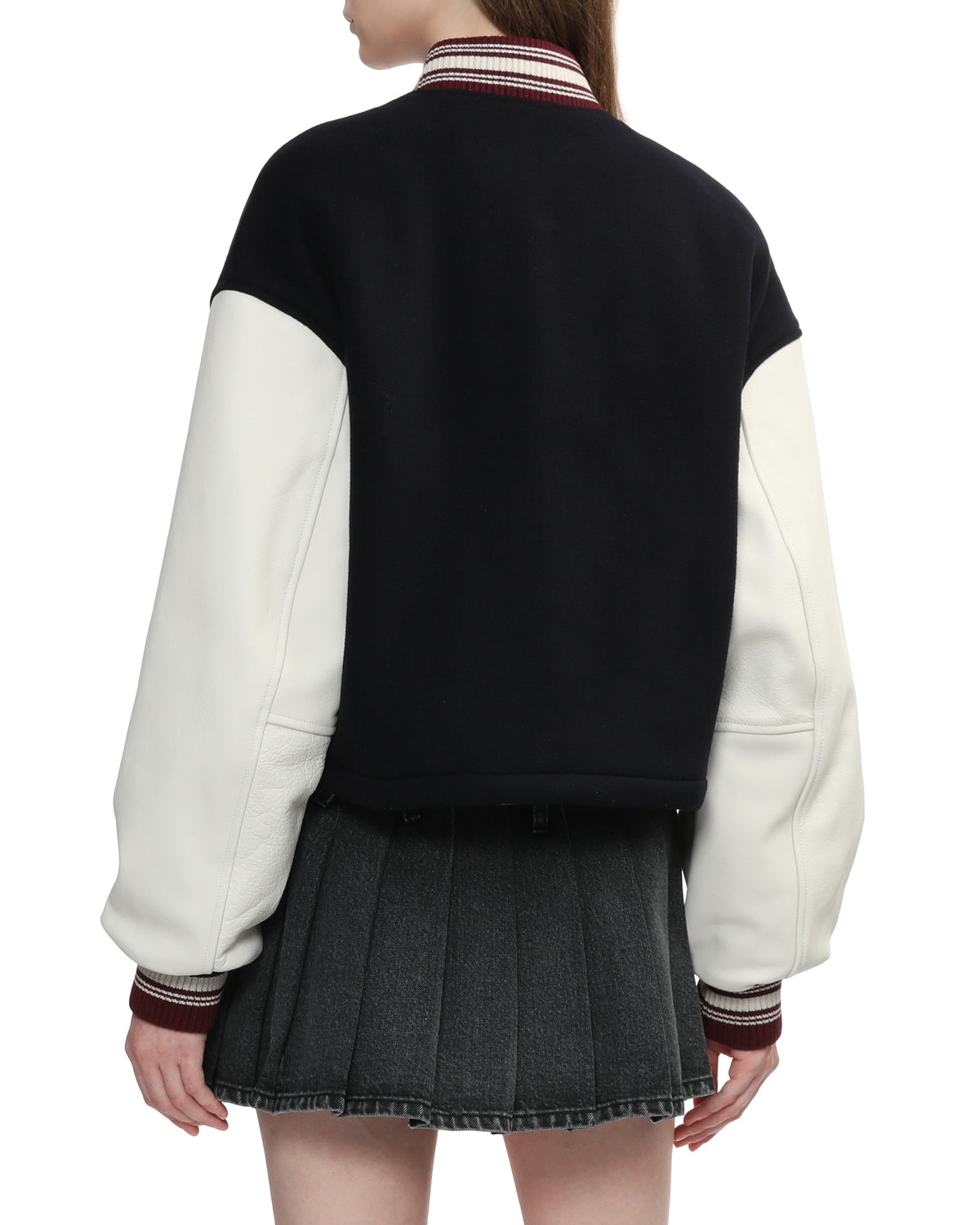 Cropped varsity jacket