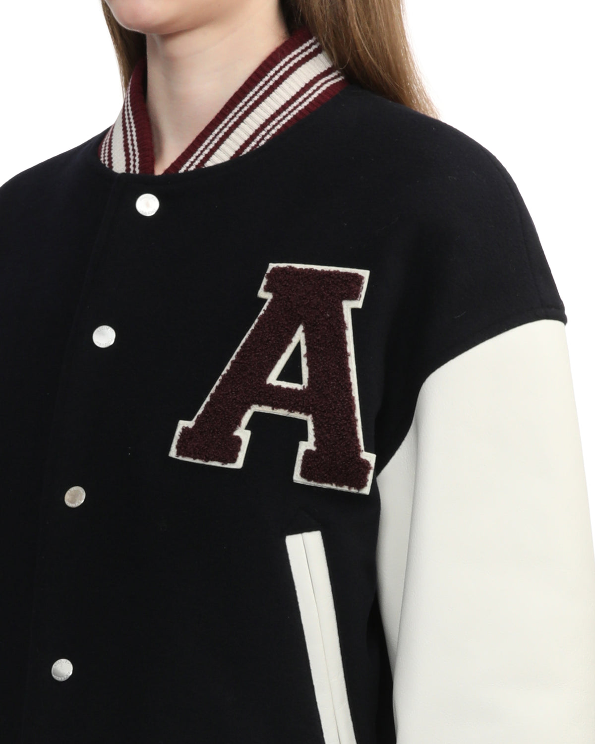 Cropped varsity jacket